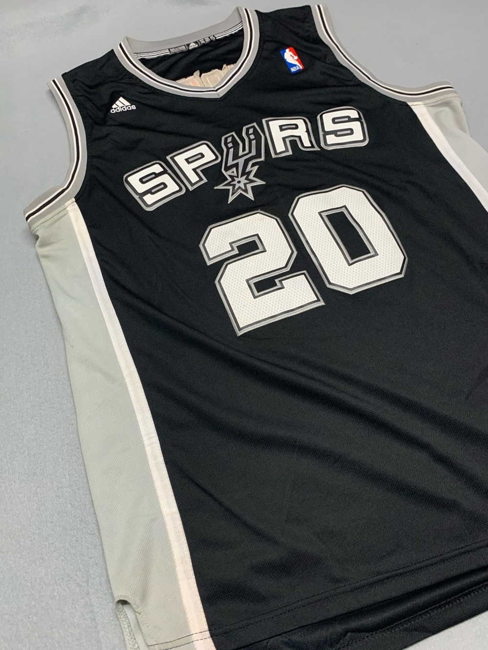 Addidas xxl playerid Ginobili Spurs Jersey. Embroidered